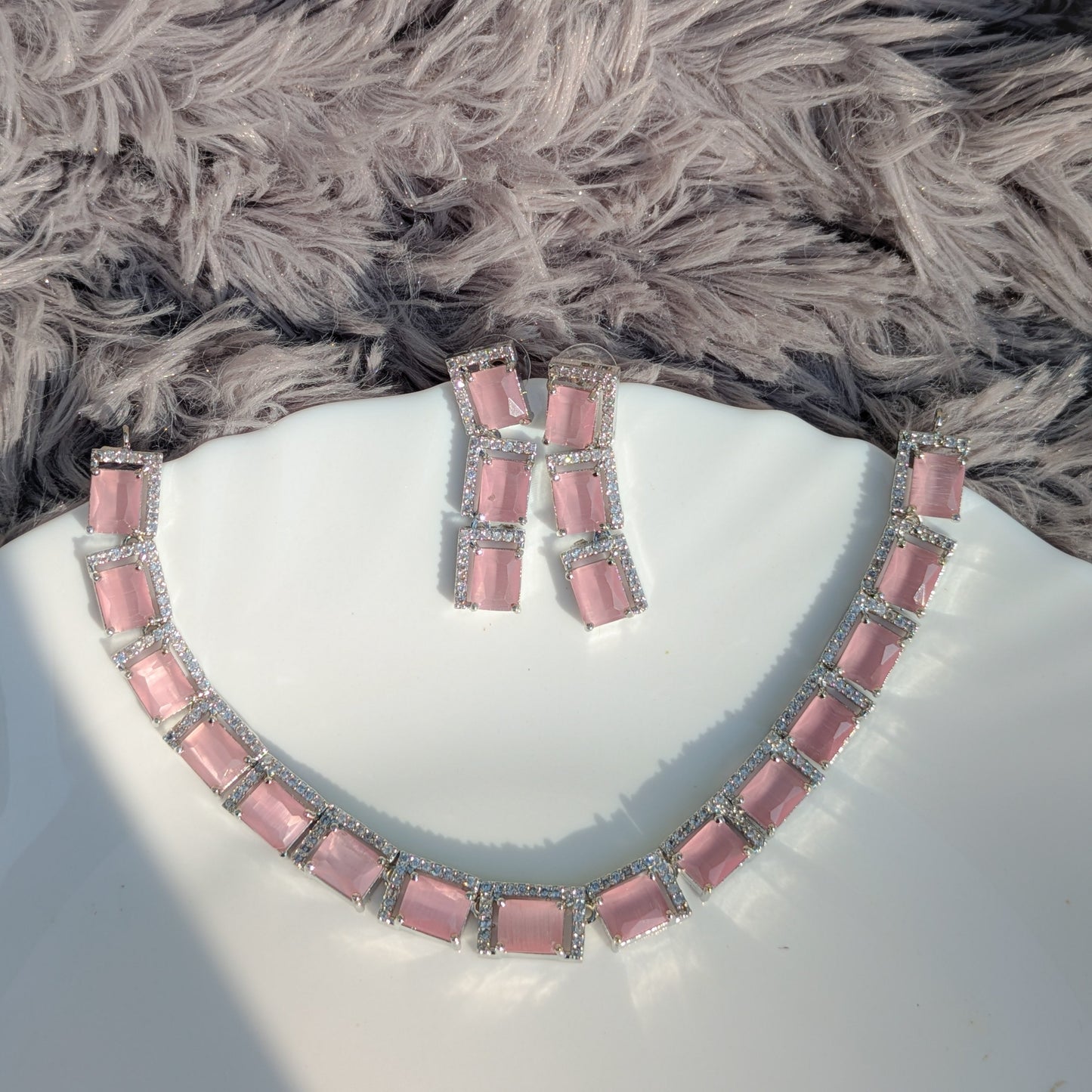 Azure Royale Jewelry Set- Pink