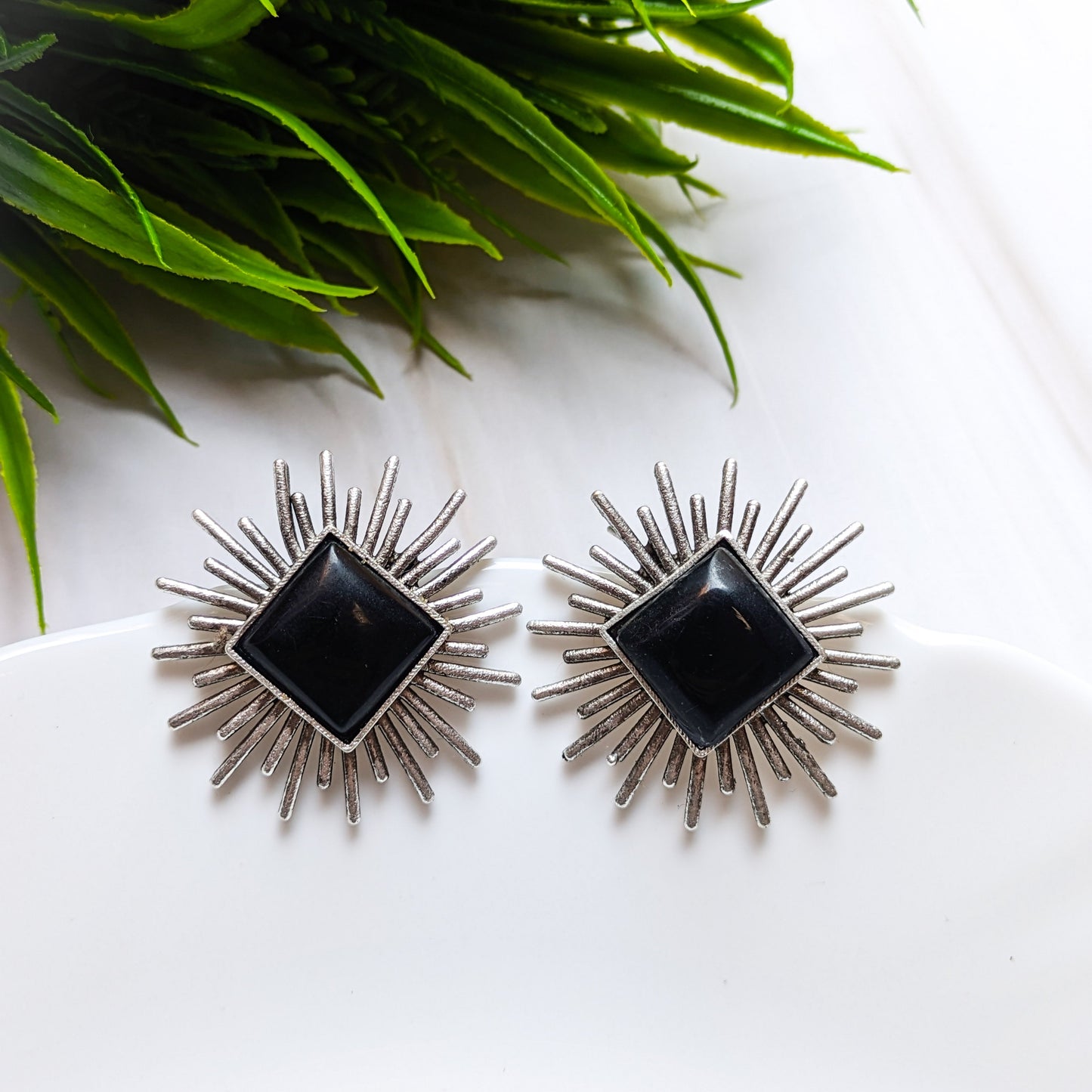 Black Surya Earring