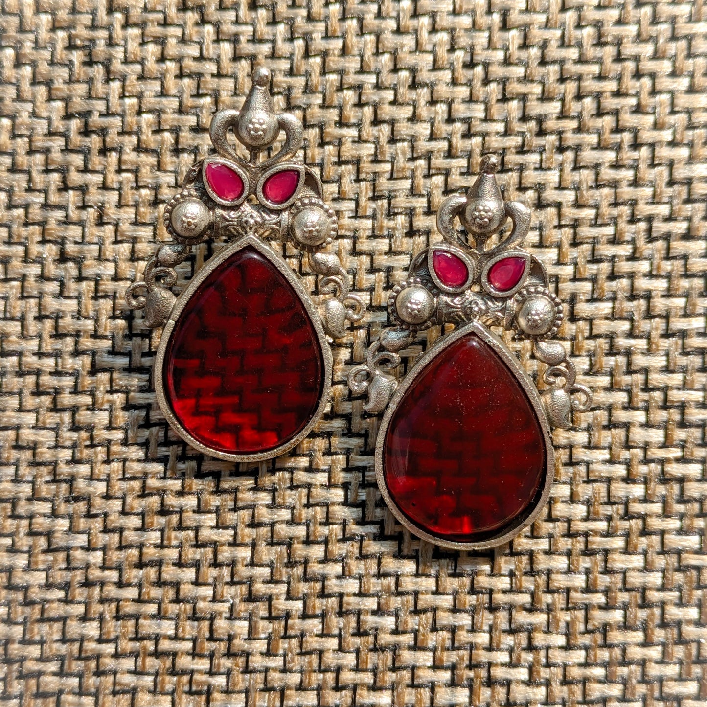 Red Drop Earring