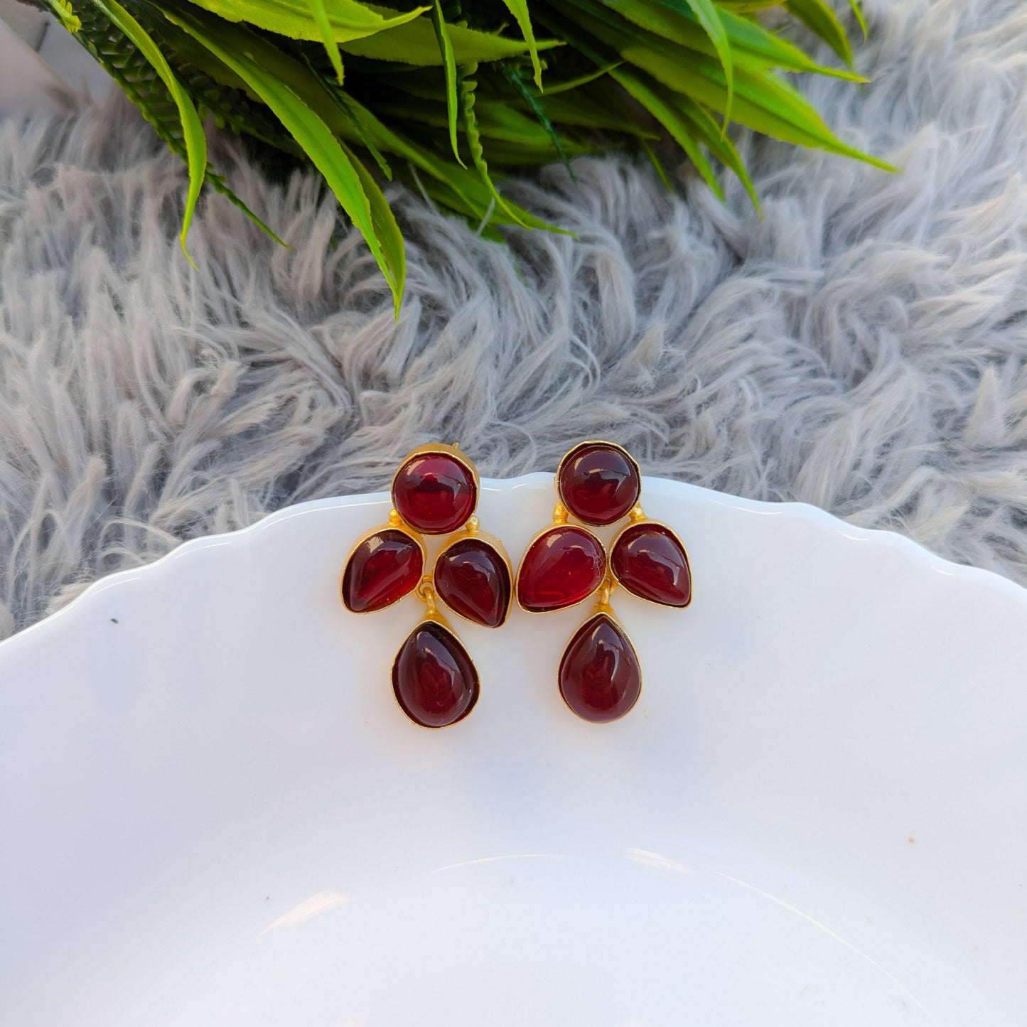 Red Leaf Earring