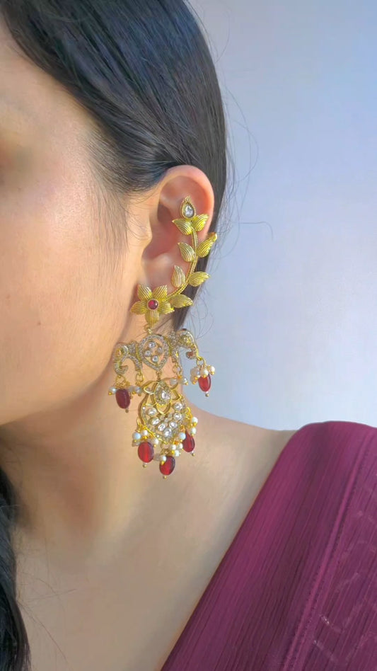 Ruhaniyat Mossanaite earcuff earring